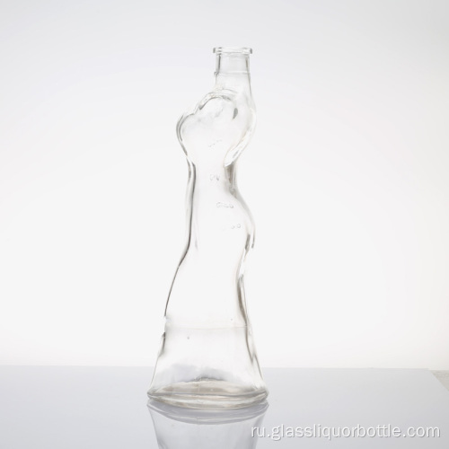 Женщина форма тела уникальная ликерная стеклянная бутылка